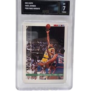 1990 NBA Hoops Magic Johnson GMA 7 GEM MT #320
